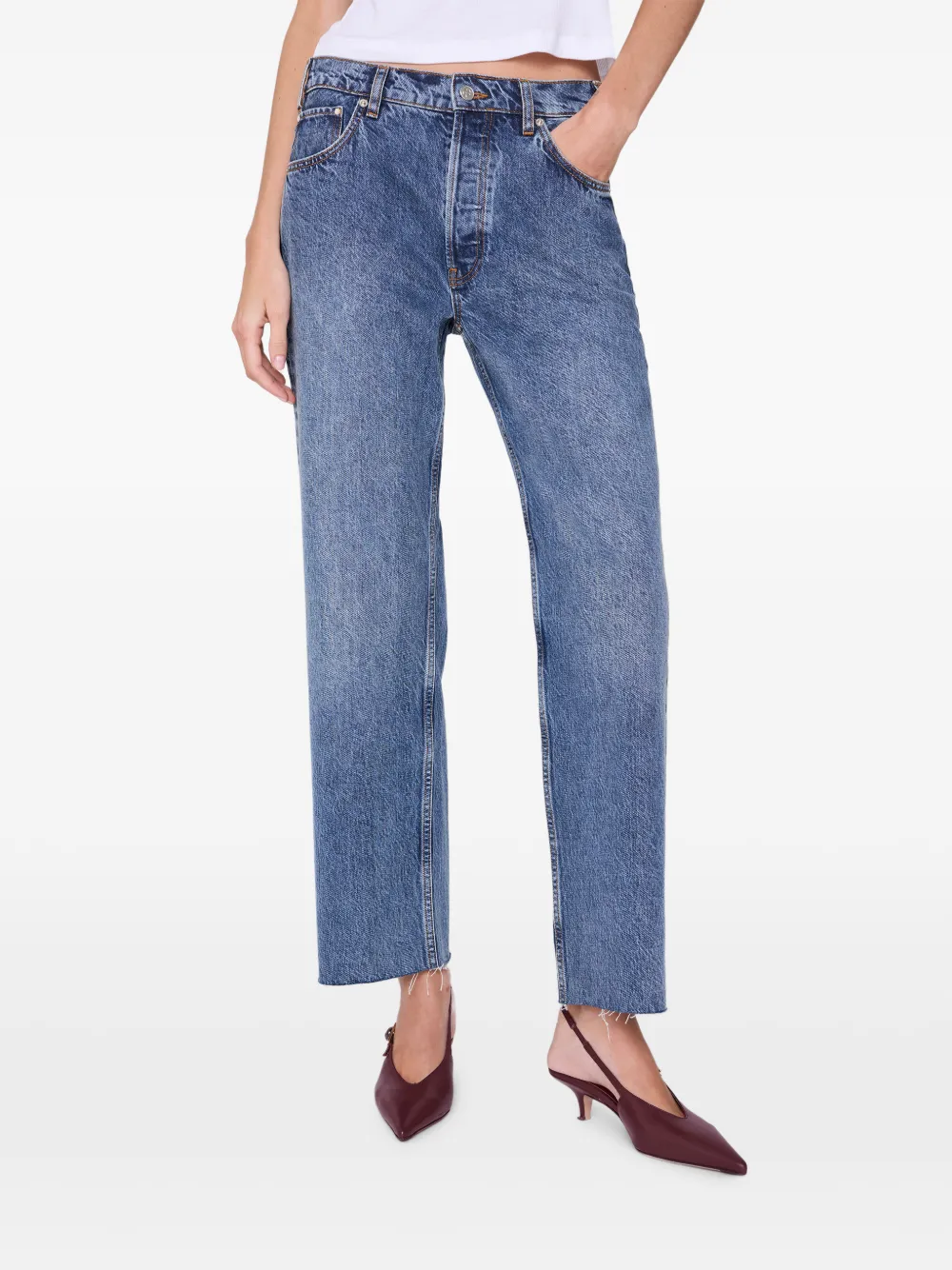 ANINE BING Gavin jeans 29" dark indigo Blauw