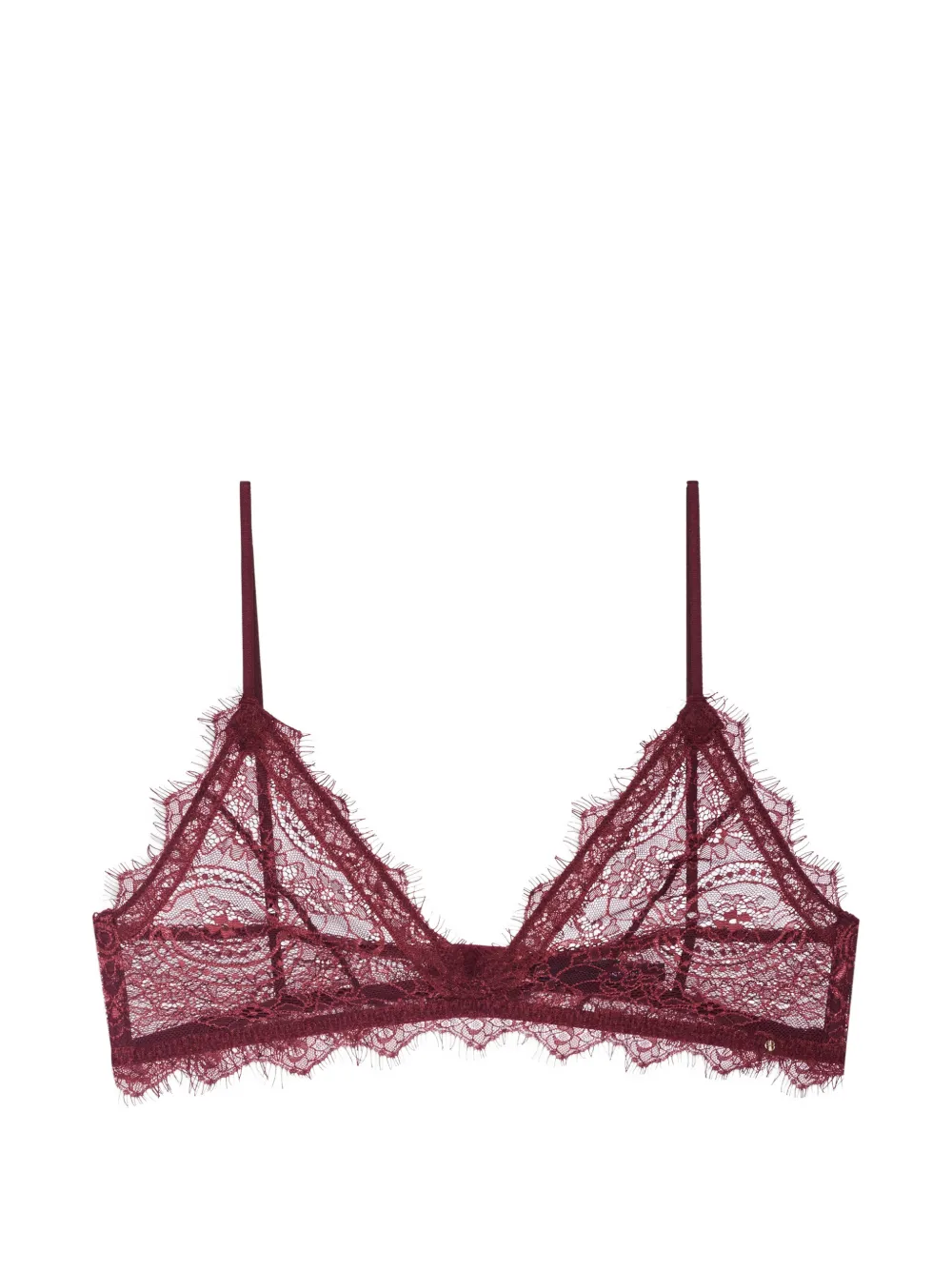 ANINE BING lace-trim bra - Rosso