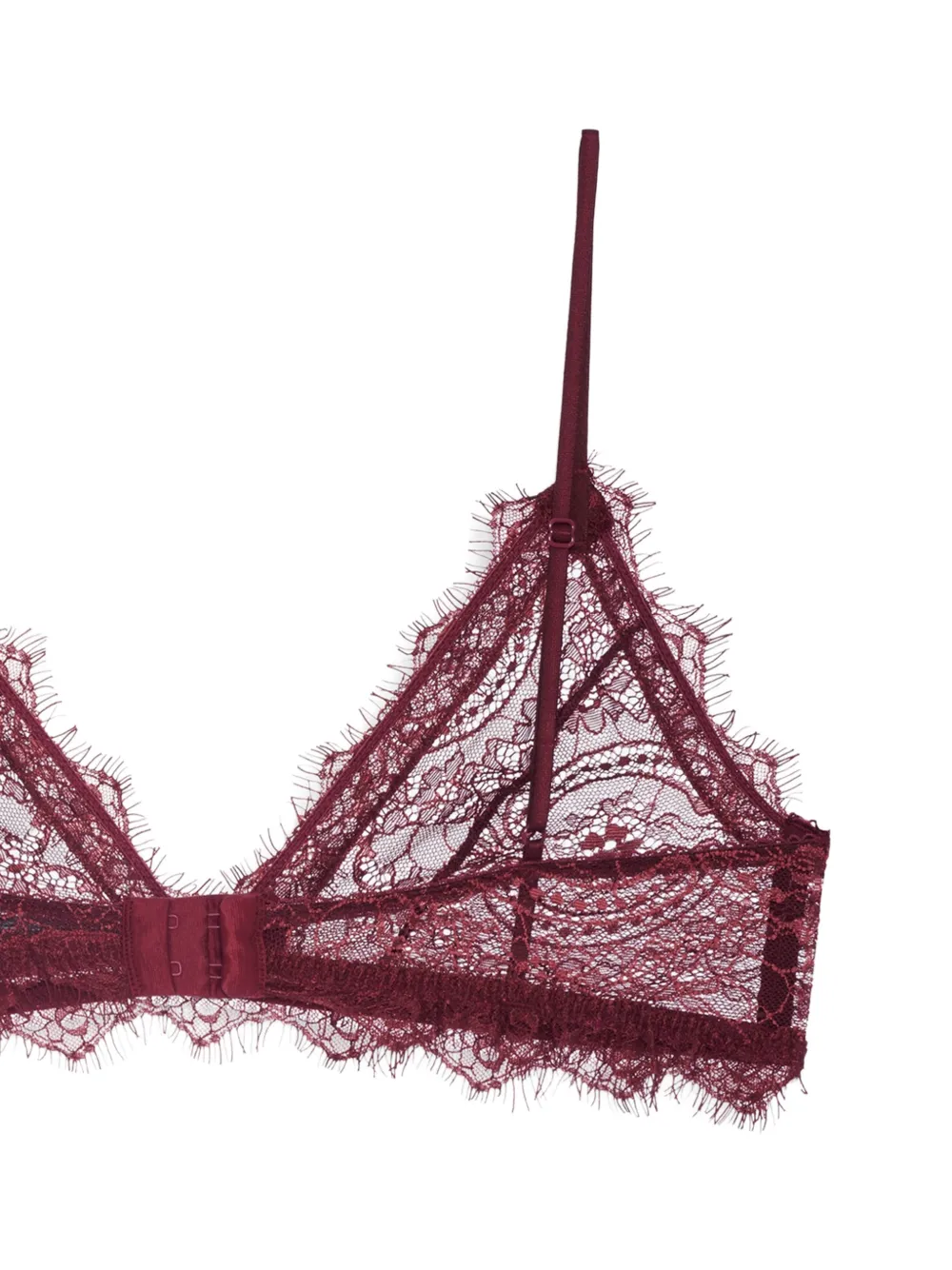 ANINE BING Bh met afwerking van kant Rood