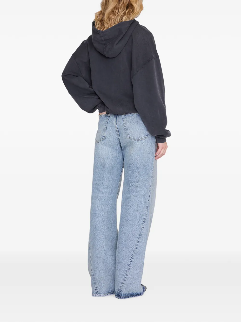ANINE BING Harvey hoodie met logopatch Zwart
