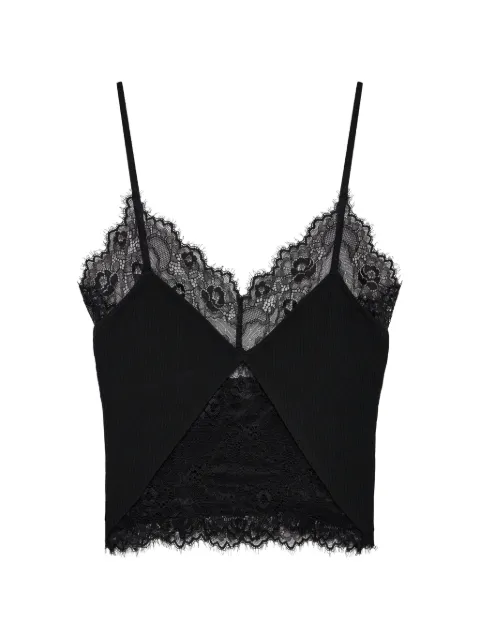ANINE BING Tina lace-trim tank top