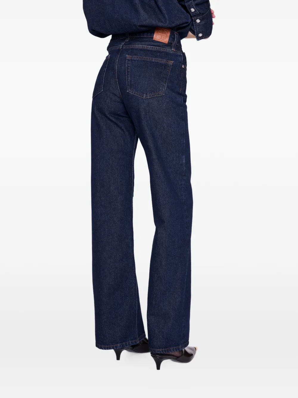 ANINE BING Jeans met wijde pijpen Blauw