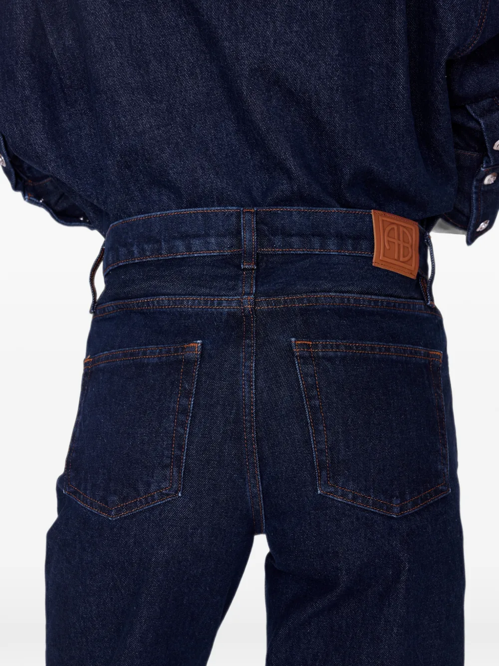 ANINE BING Jeans met wijde pijpen Blauw