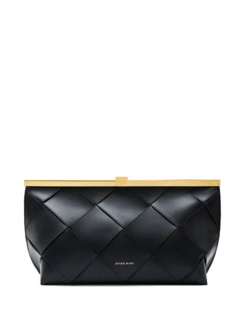 ANINE BING bolso de mano de cuero trenzado