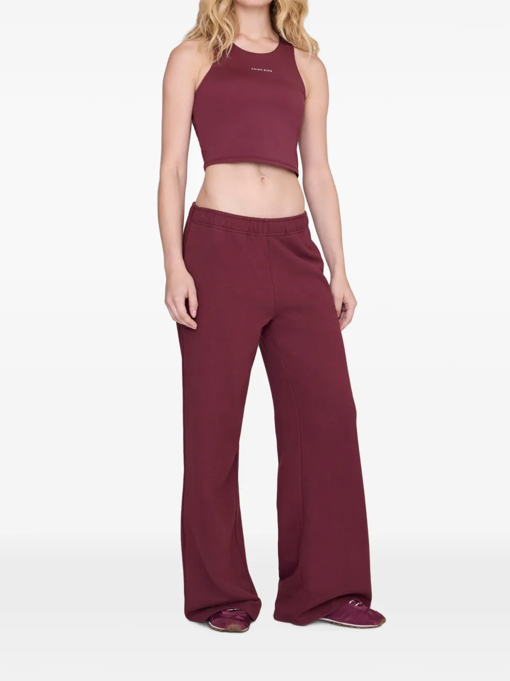 ANINE BING Elina racerback top met logoprint Rood