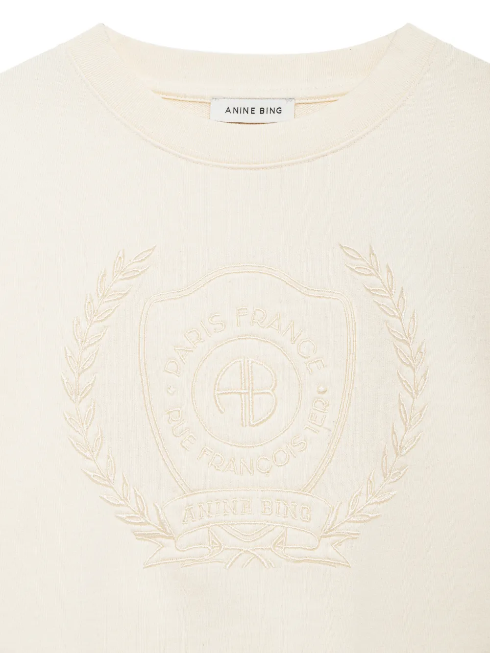 ANINE BING Harry Shrunken Signet sweater Beige