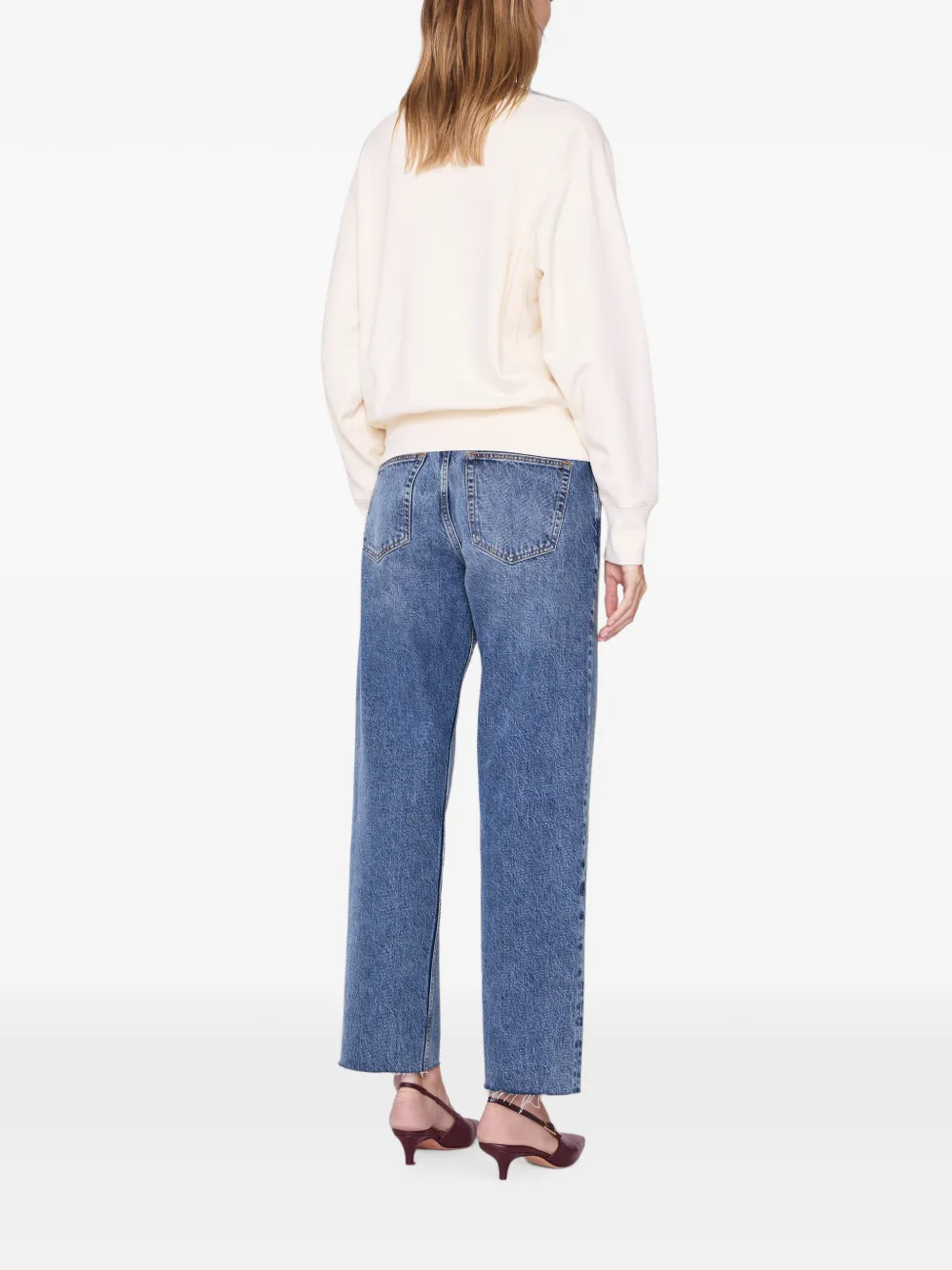 ANINE BING Harry Shrunken Signet sweater Beige