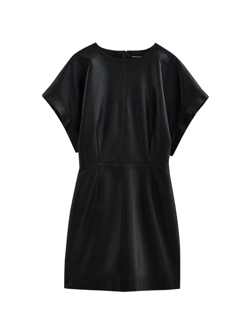 ANINE BING Zelie dress - black recycled leather - Nero