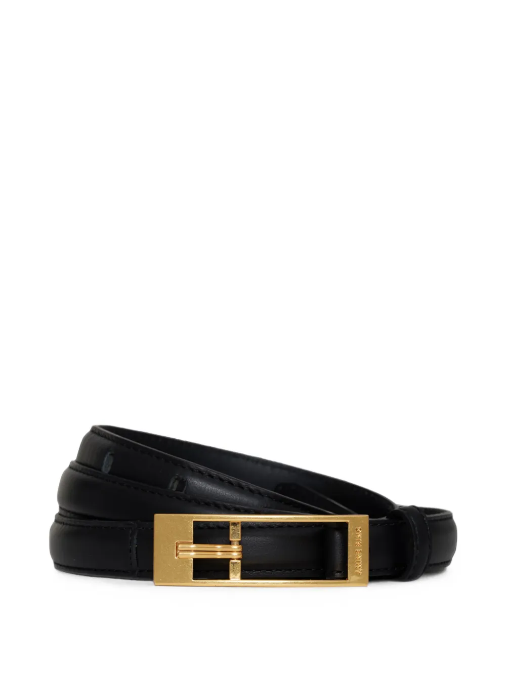 ANINE BING Double Elly belt smooth leather - black - Nero