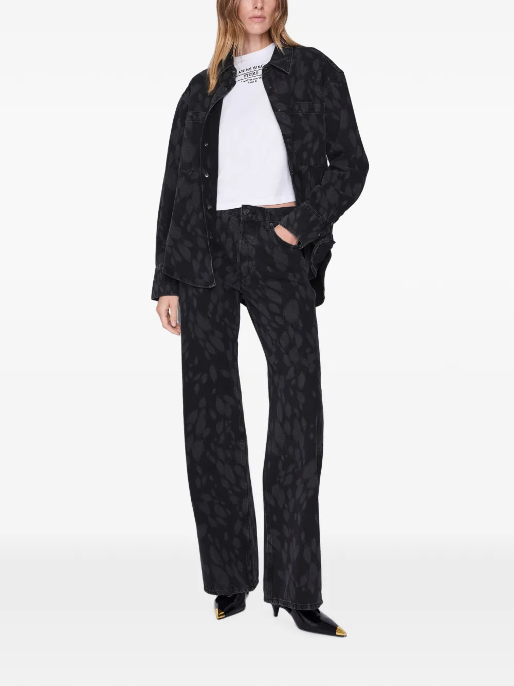 ANINE BING Hugh 34" jeans Zwart