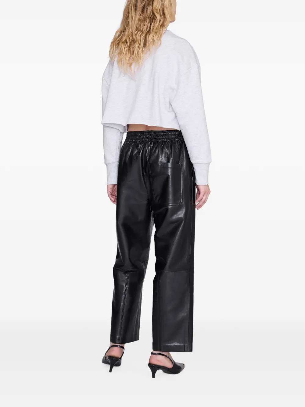 ANINE BING Sporty cropped sweater Grijs