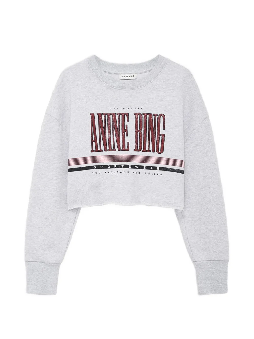 ANINE BING Sporty cropped sweater Grijs