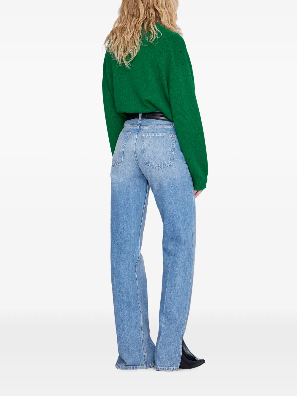 ANINE BING Lee trui met ronde hals Groen