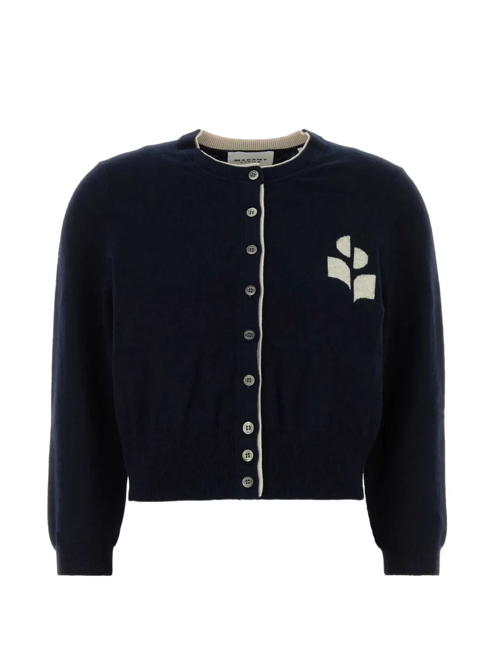 MARANT ÉTOILE Lona logo-intarsia cardigan - Blu