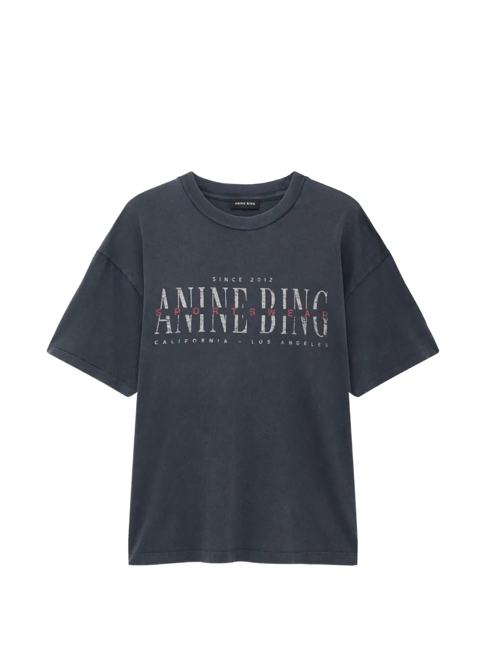 ANINE BING Cade T-shirt sport club - washed black