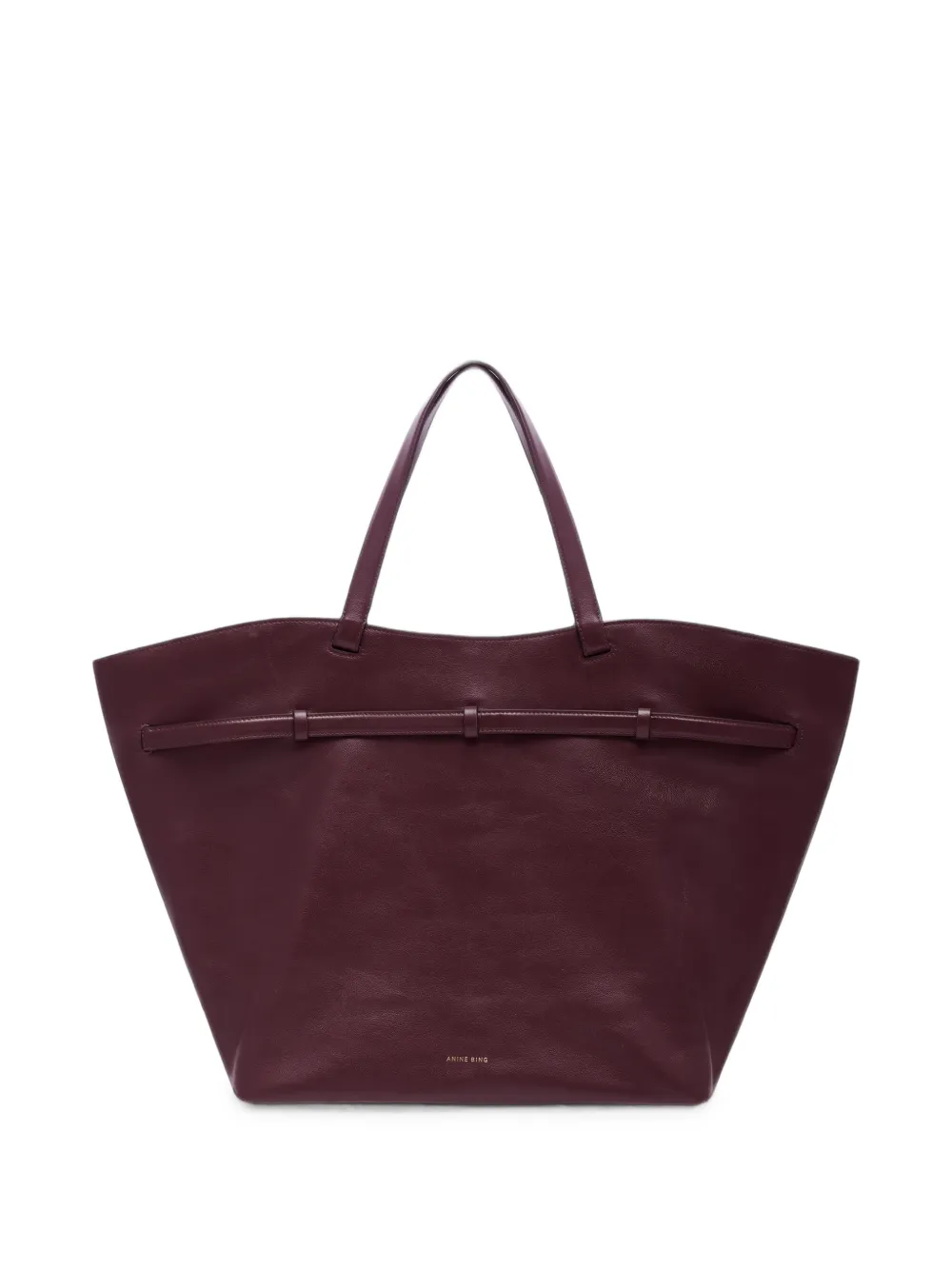 ANINE BING Elly shopper van bewerkt leer Rood