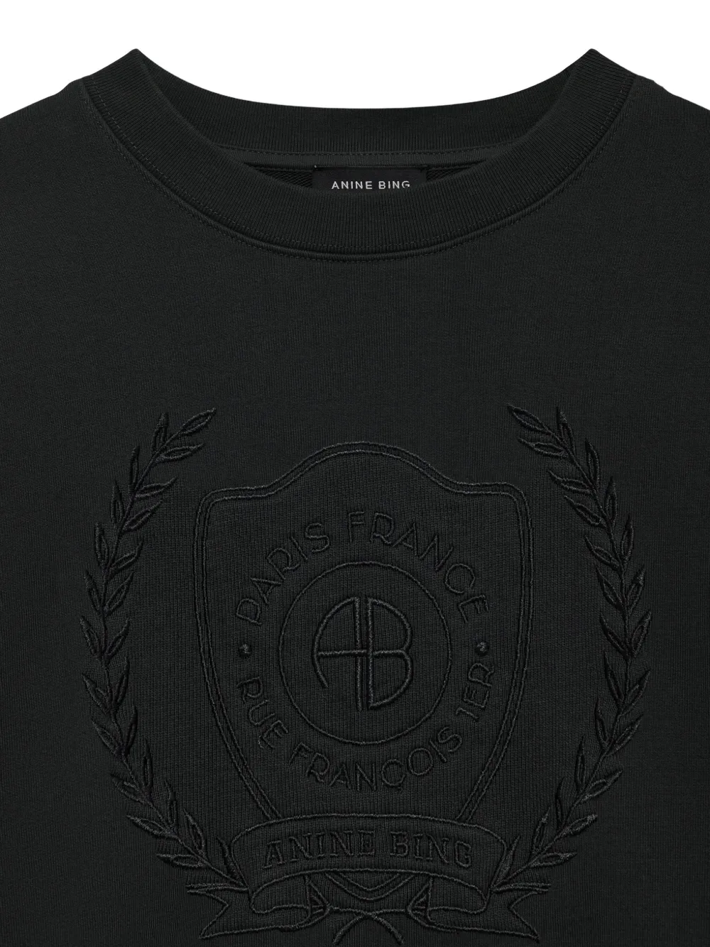 ANINE BING Harry Shrunken Signet sweater Zwart