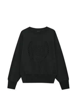 Alexander Wang logo-print Oversized crew-neck Sweatshirt | Black