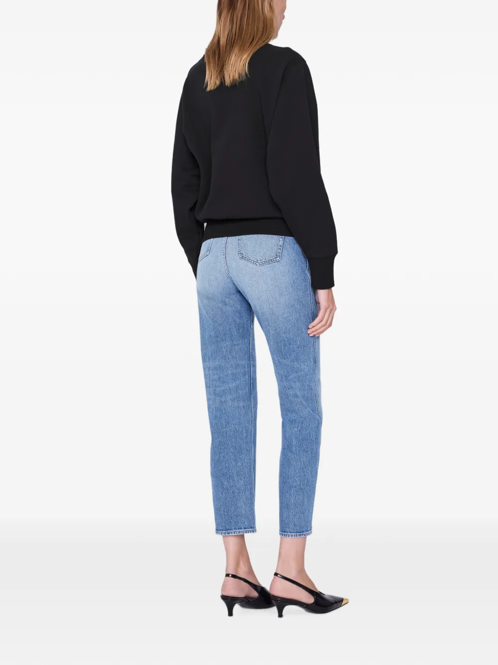 ANINE BING Harry Shrunken Signet sweater Zwart