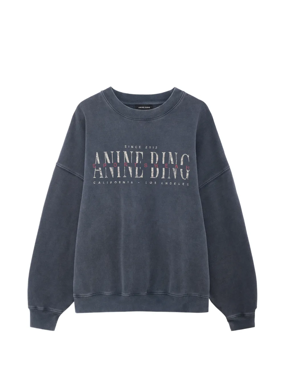 ANINE BING Miles sweatshirt sport club - washed black