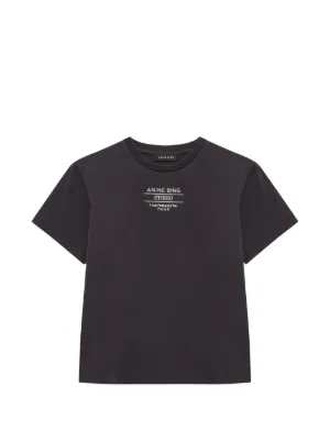Alexander Wang logo-print Shrunken short-sleeve T-shirt | Black