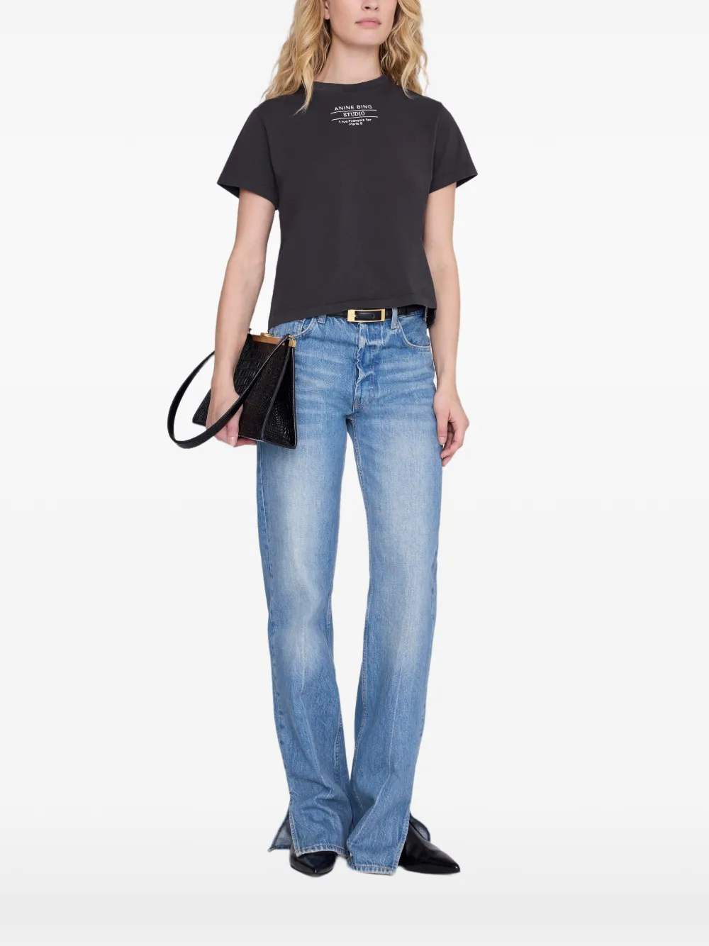 ANINE BING Shelley T-shirt Zwart