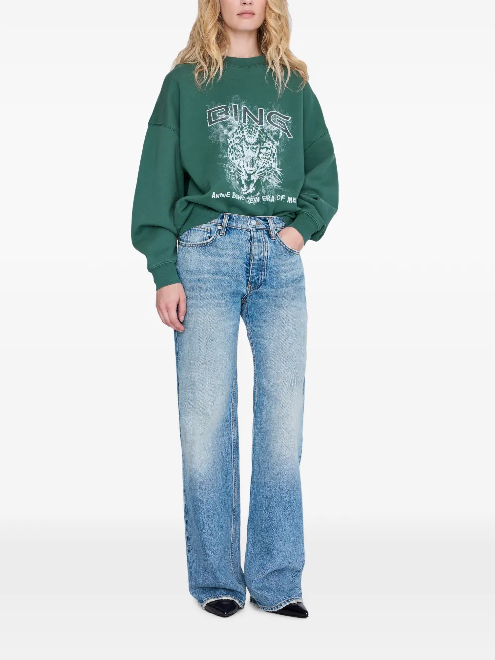 ANINE BING Miles Leo Muse sweater Groen