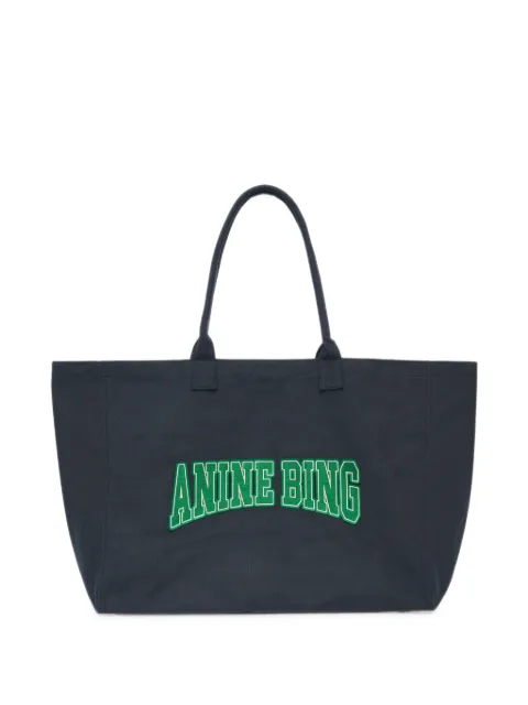 ANINE BING tote Leo de lona con efecto lavado