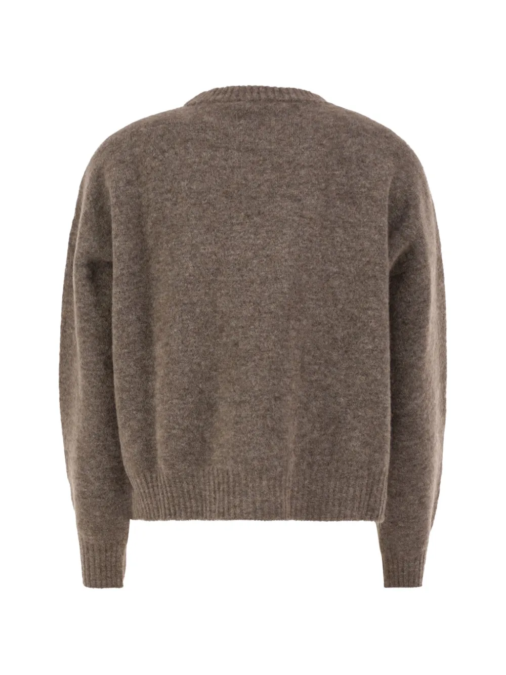 Weekend Max Mara Geborstelde trui met ronde hals Bruin