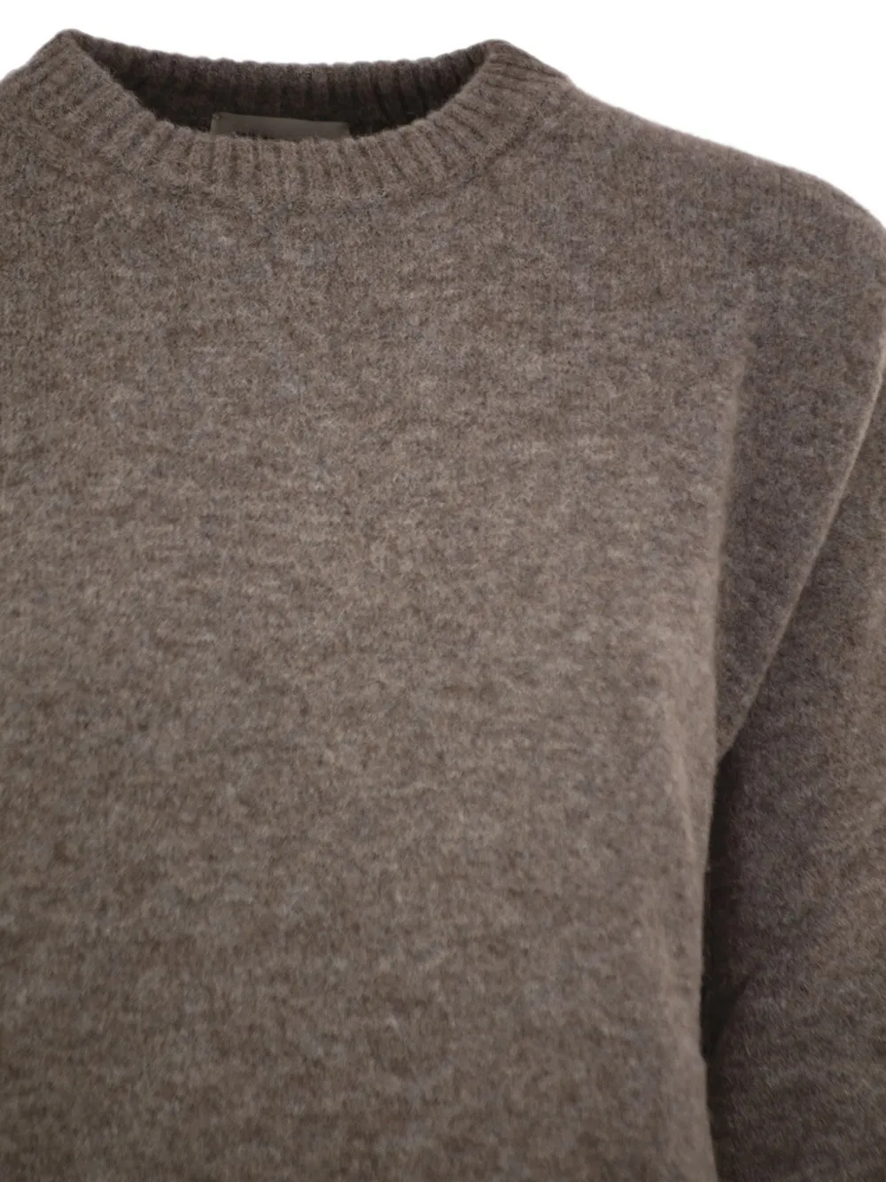Weekend Max Mara Geborstelde trui met ronde hals Bruin