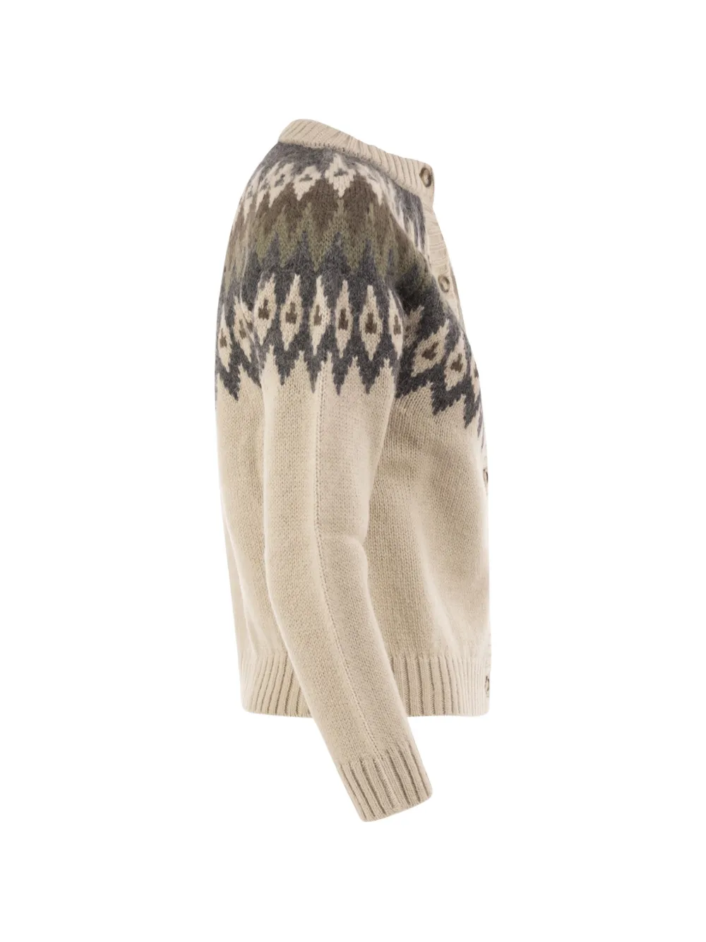 Weekend Max Mara Targa vest met jacquard Beige