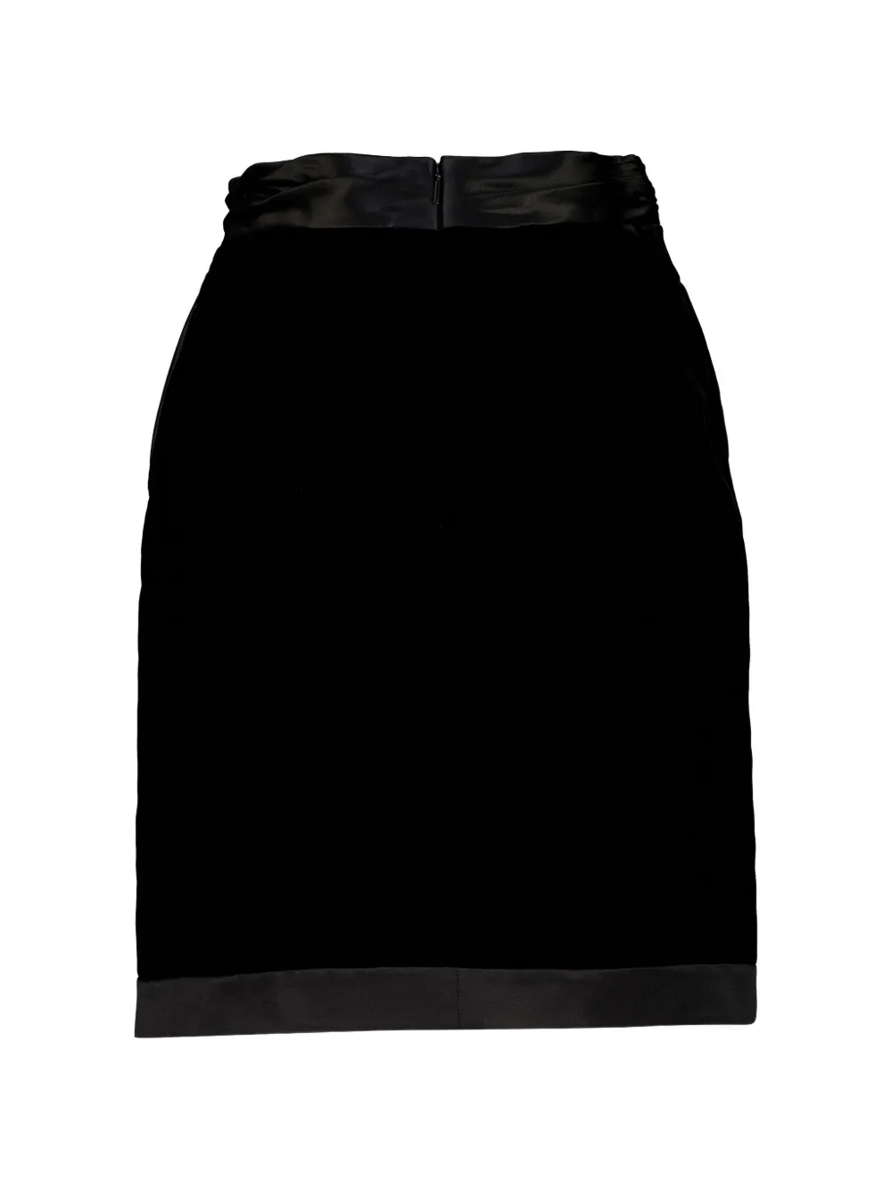 Saint Laurent wrap velvet bow-detail skirt Zwart