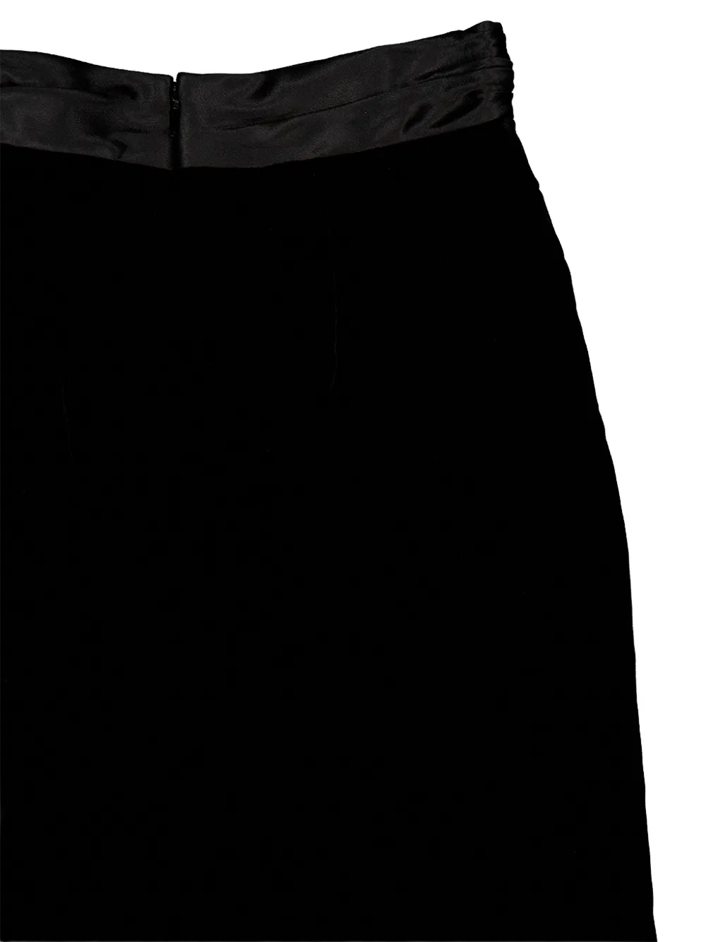 Saint Laurent wrap velvet bow-detail skirt Zwart
