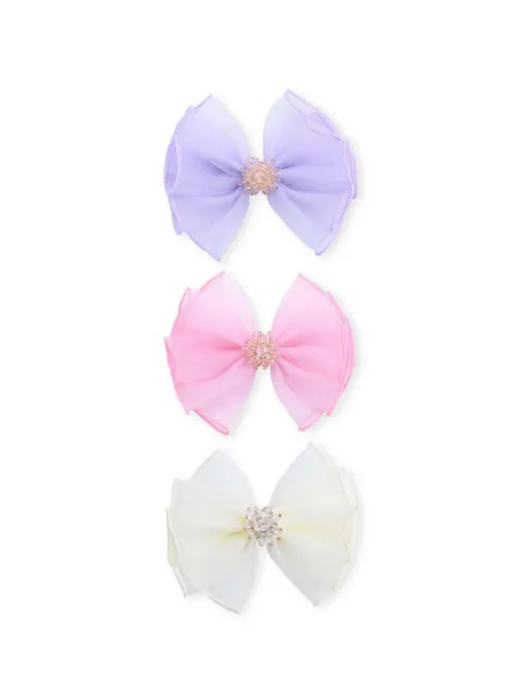 Mimi Tutu bead-embellished bow-shaped hair clips (set of three)