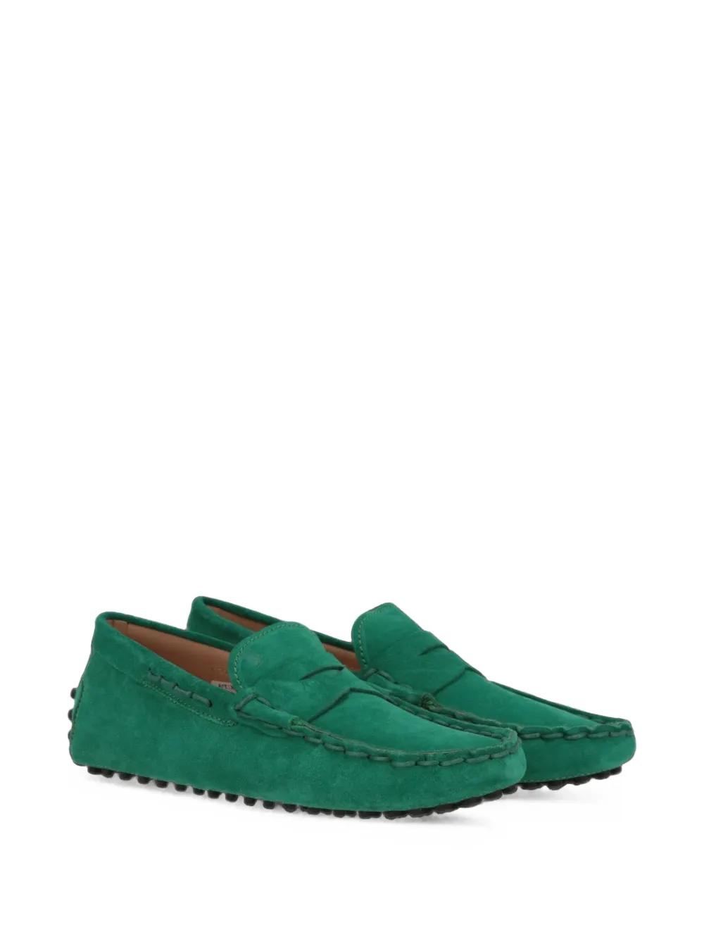 Tod's Gommino suede loafers Groen