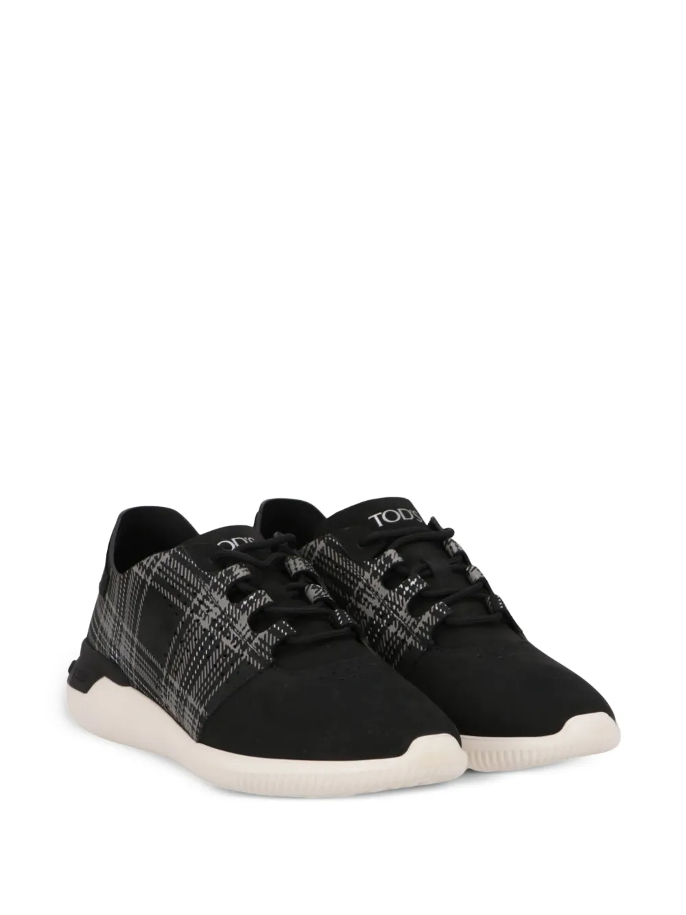 Tod's check-print sneakers Zwart