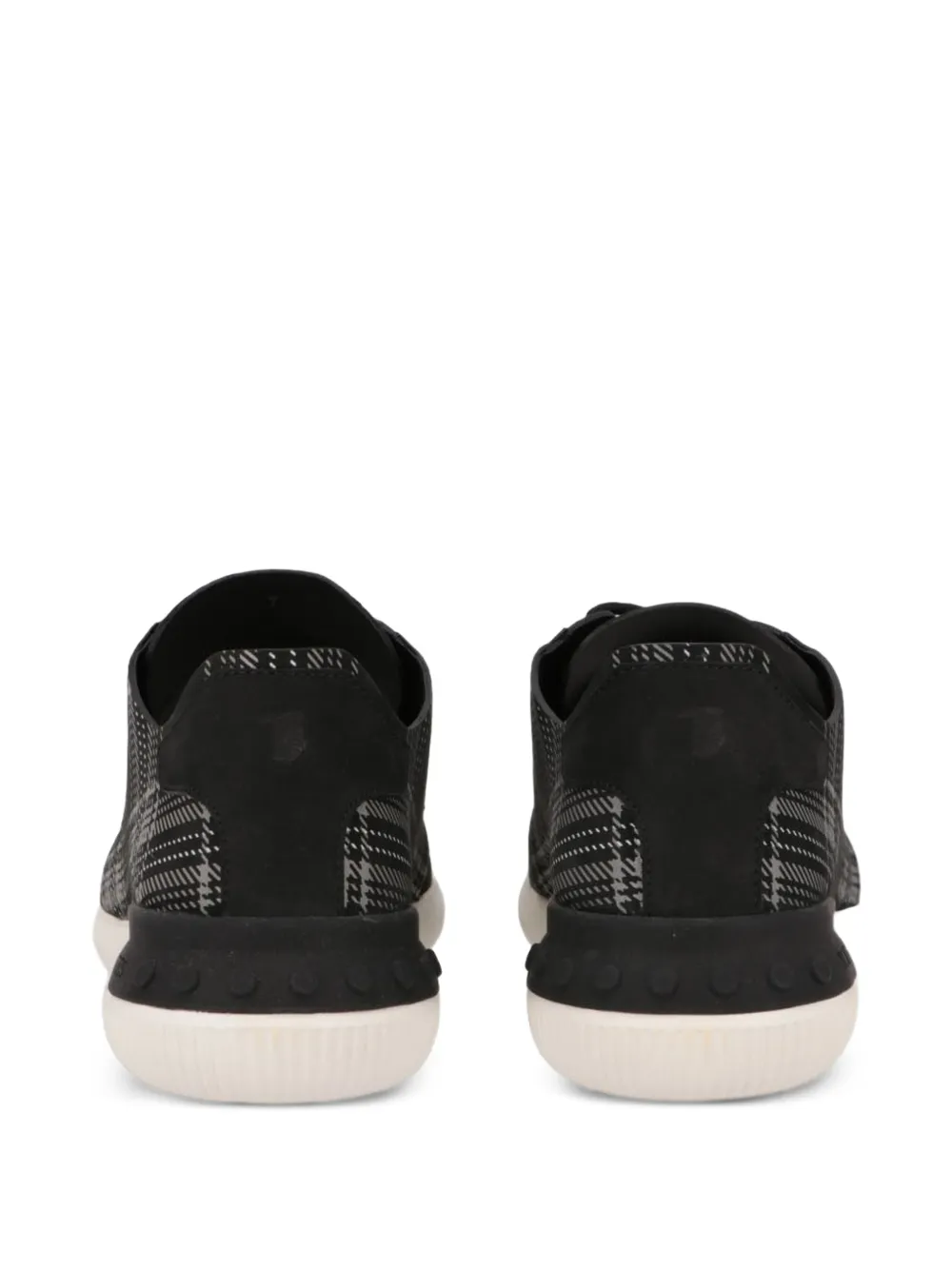 Tod's check-print sneakers Zwart