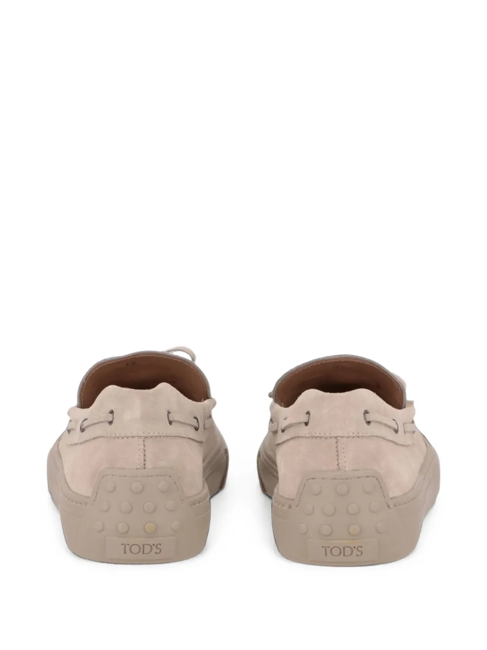Tod's Gommino-detail lace-up loafers Beige
