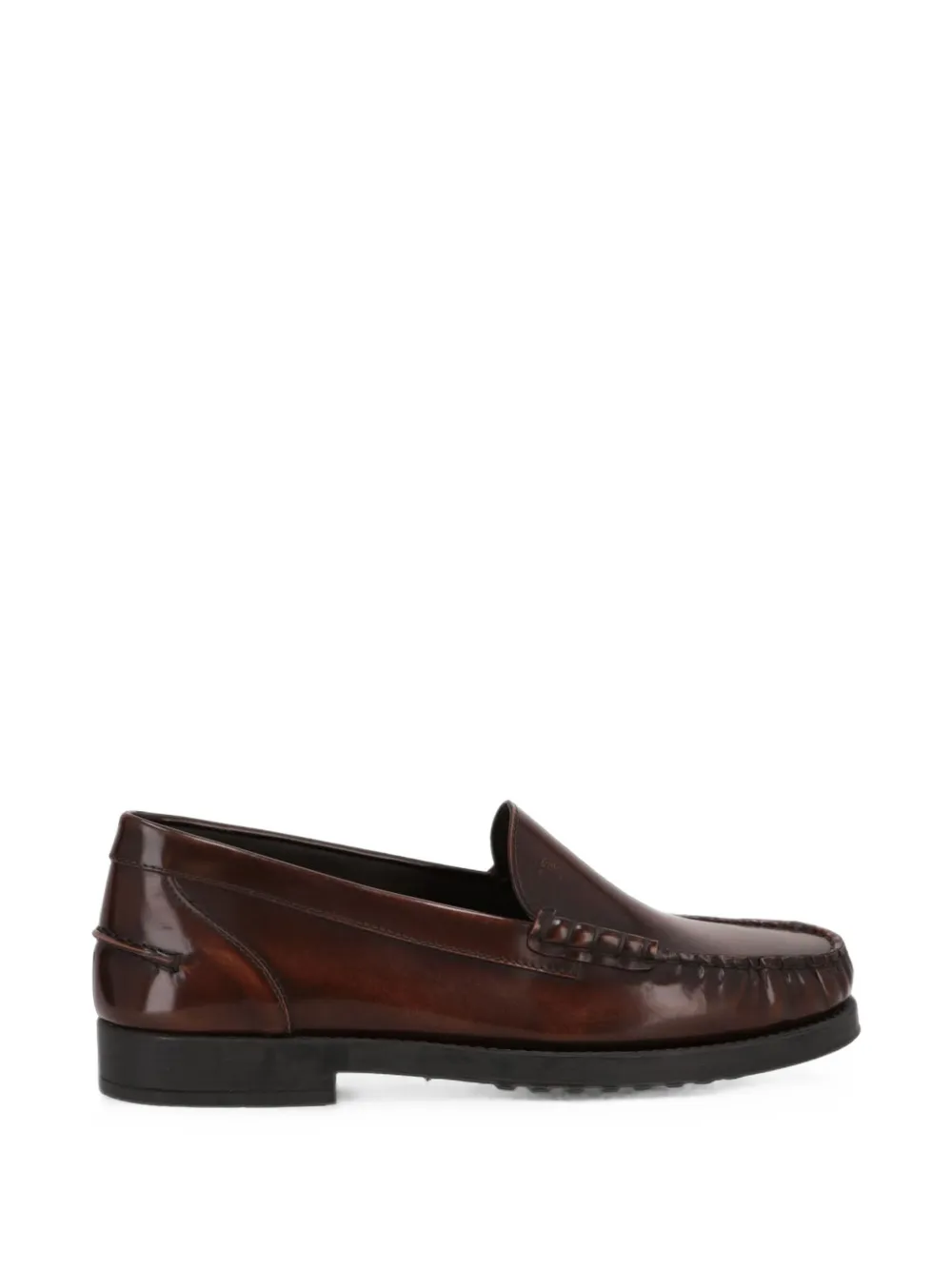 Tod's slip-on leather loafers - Marrone