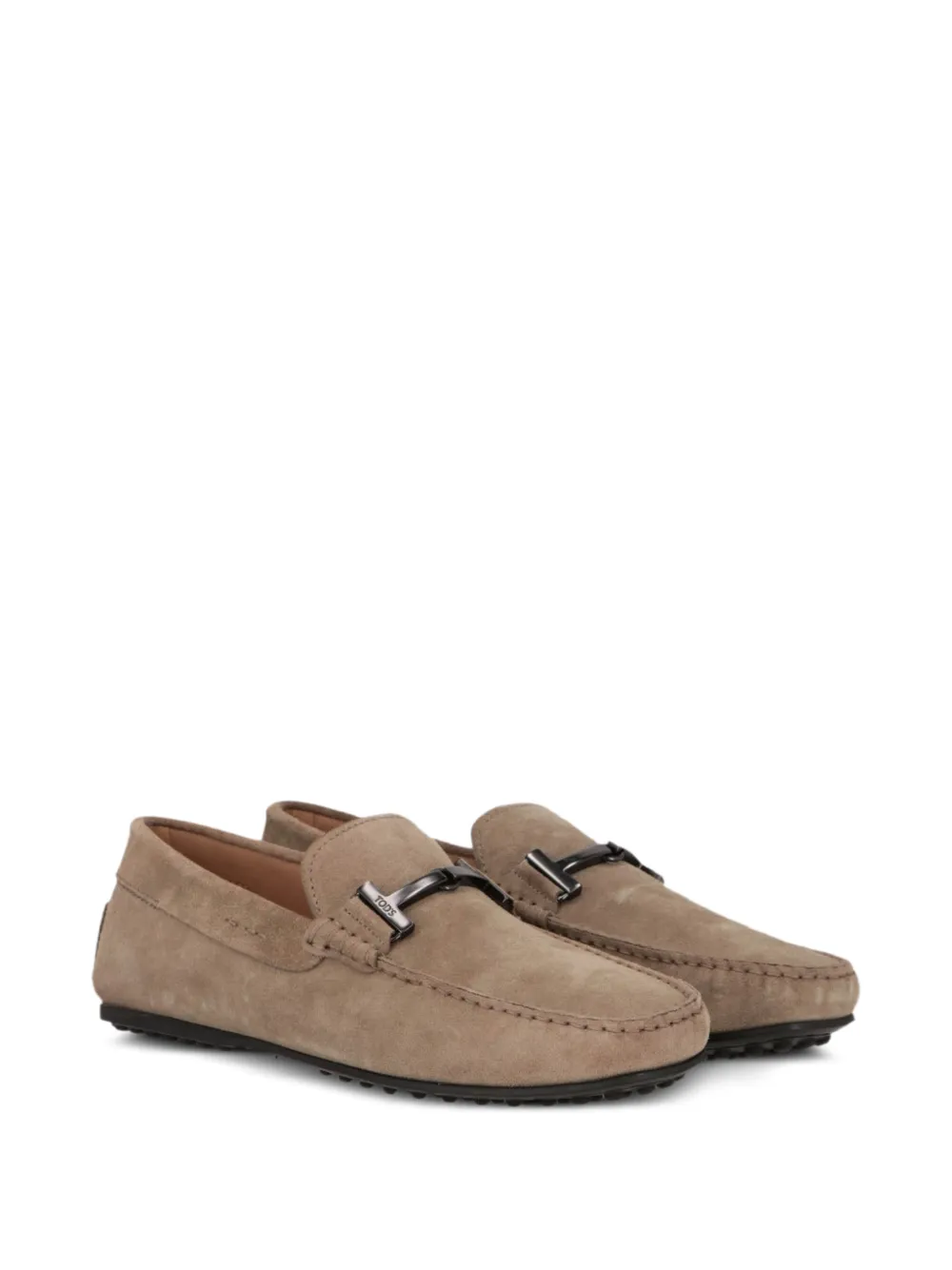Tod's Double T suede loafers Beige
