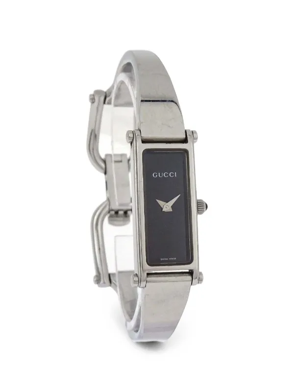 Gucci Pre-owned 1500L Bangle 12mm Watch in Black