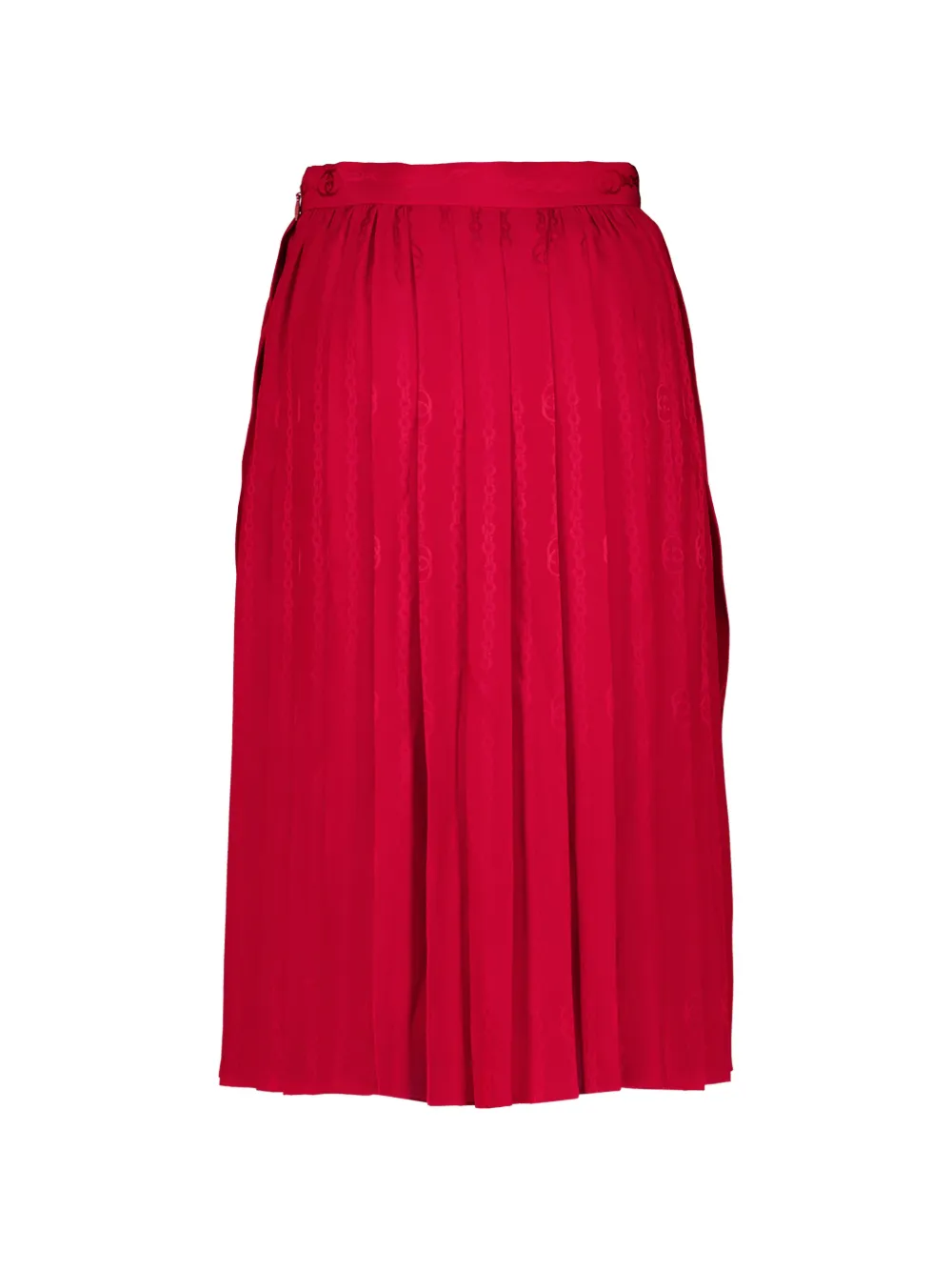 Gucci Interlocking G zijden midi-plooirok Rood