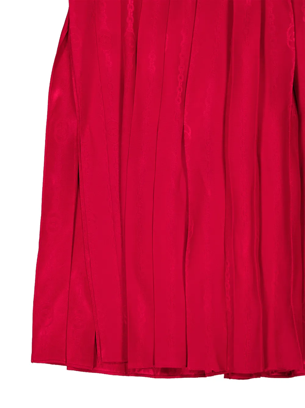 Gucci Interlocking G zijden midi-plooirok Rood