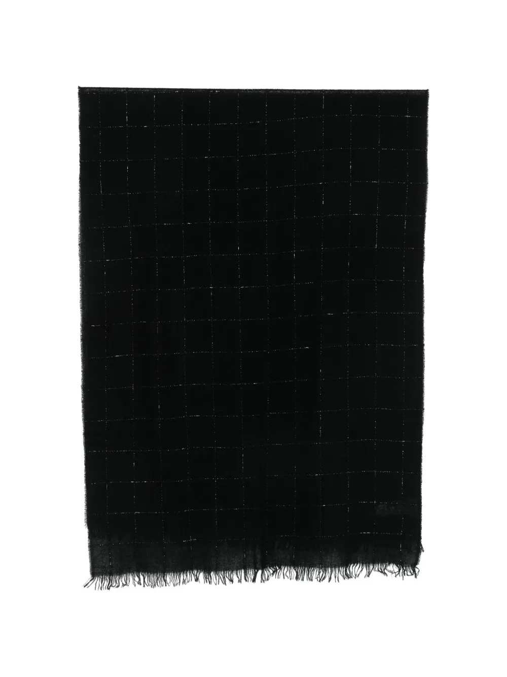 Fabiana Filippi check-pattern Lurex scarf - Nero