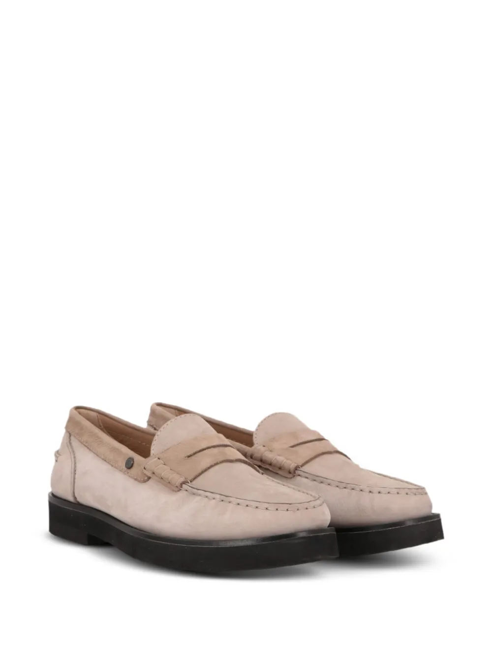 Tod's panelled leather loafers Beige