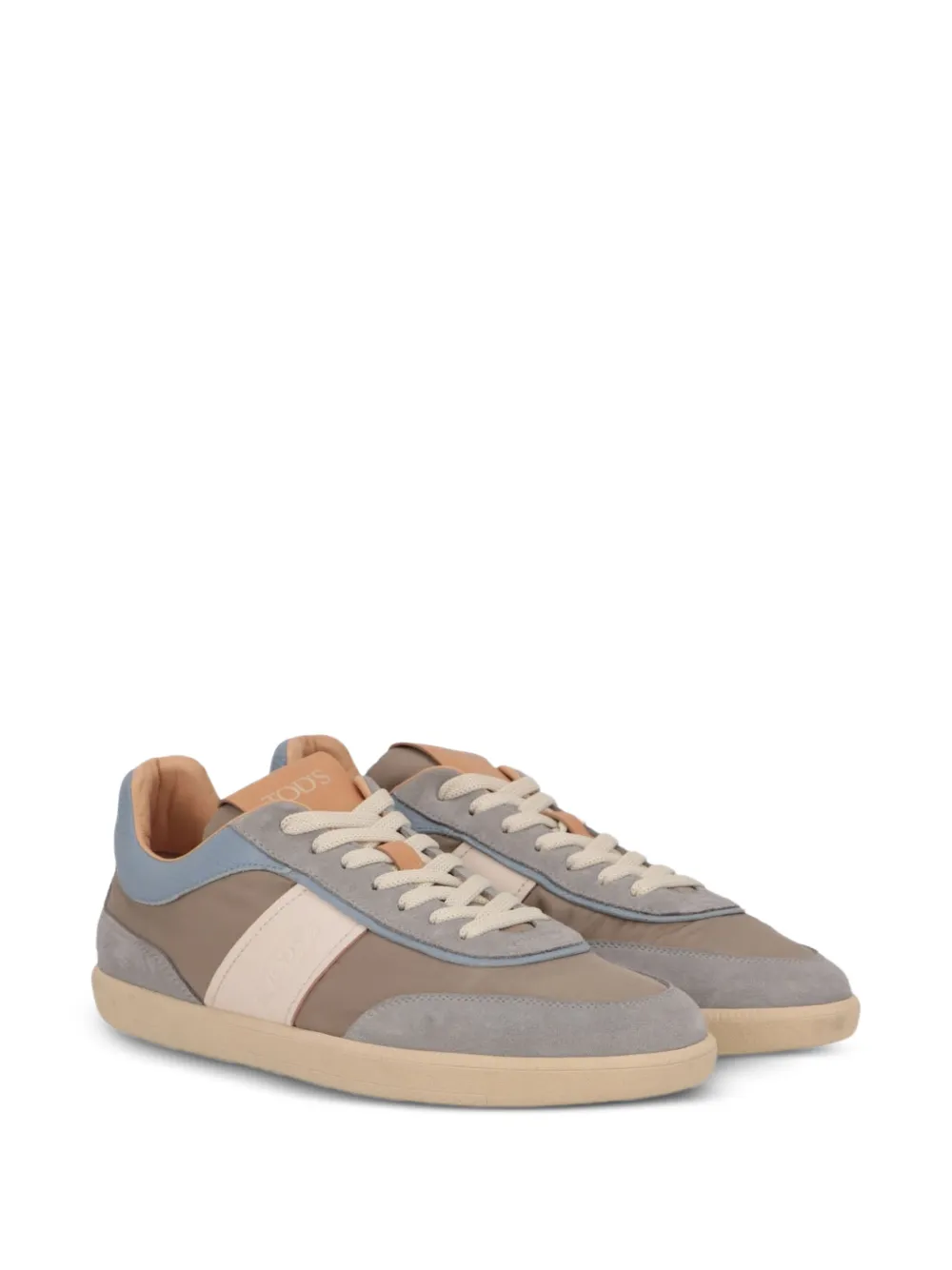 Tod's logo-embossed panelled sneakers Grijs