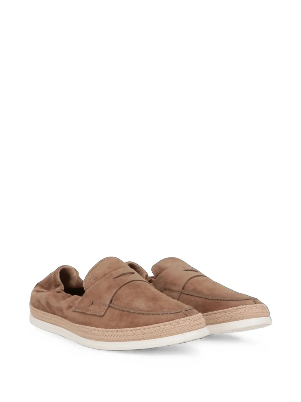 Tod's round-toe suede loafers Bruin