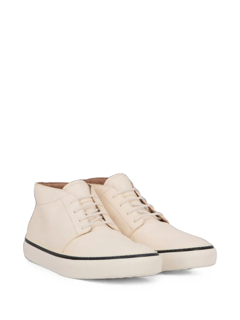 Tod's grained leather boots Beige