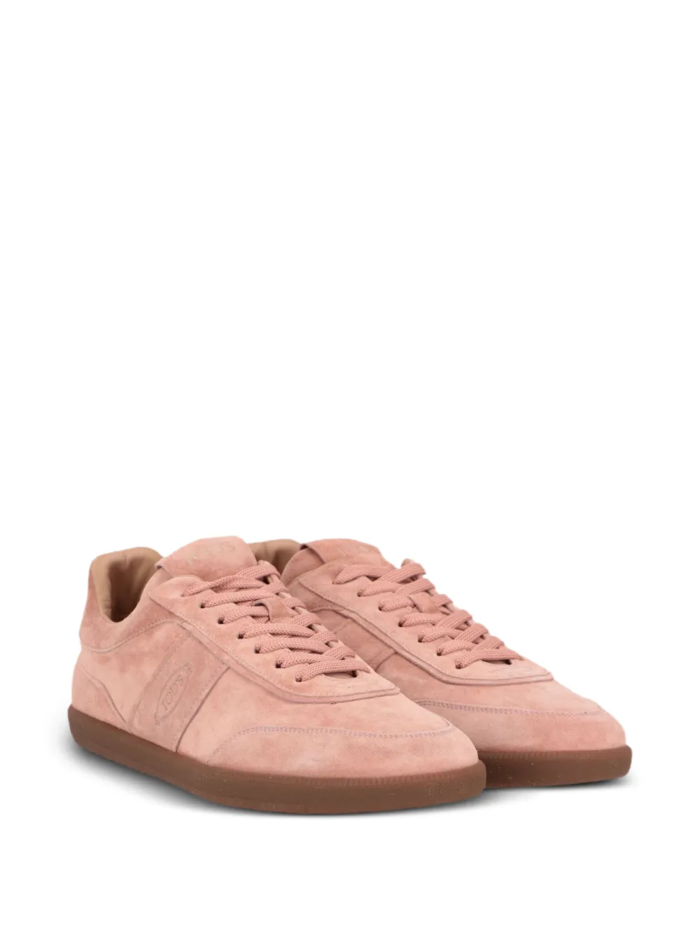 Tod's suede logo-embossed sneakers Roze