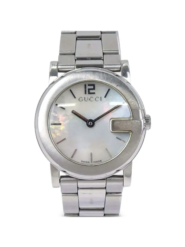 Gucci Pre-owned G-frame 101L 28mm Watch in White